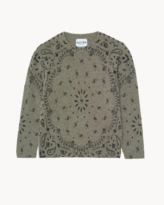 Pull Charley Bandana kaki chiné - Image principale