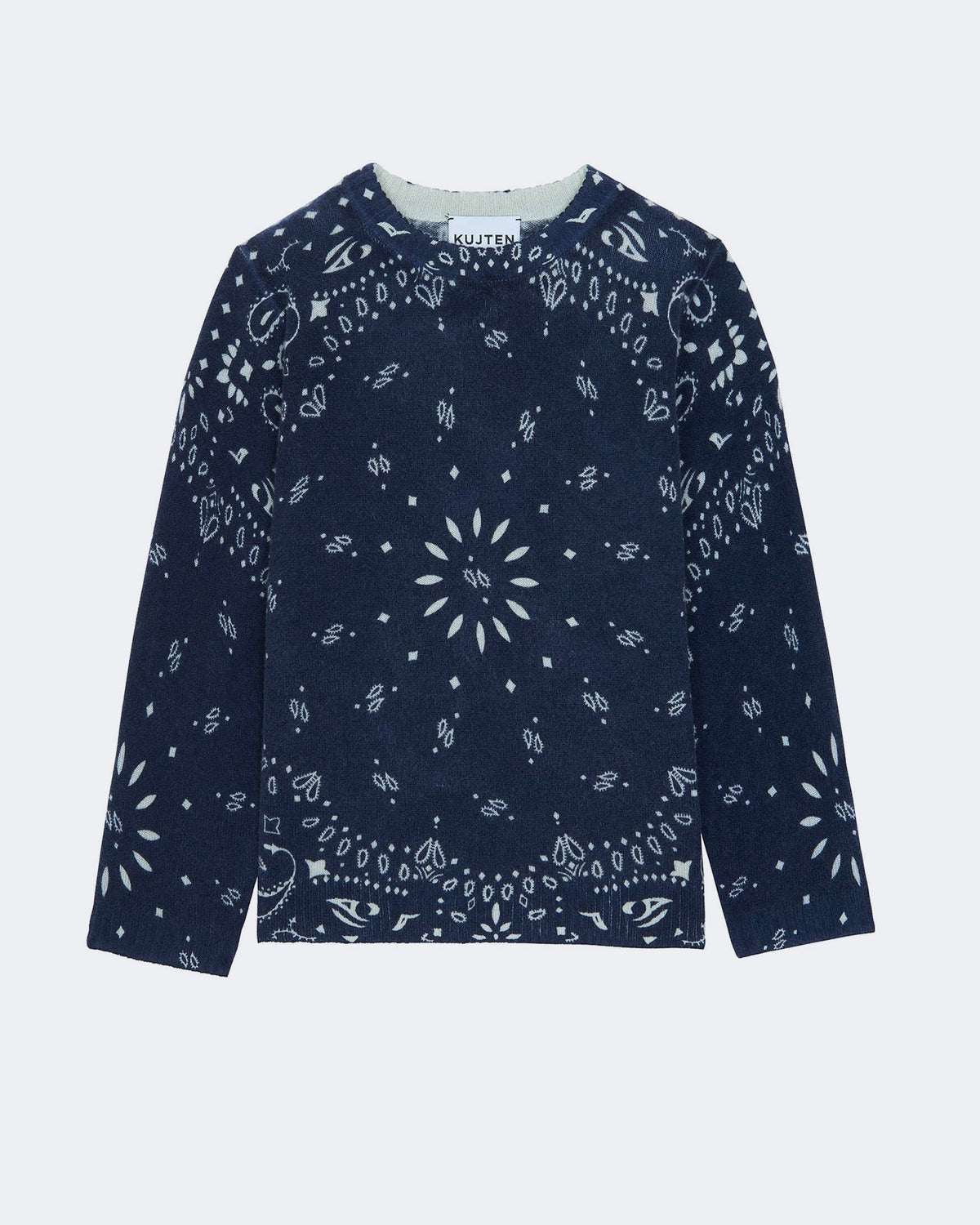 Pull en cachemire bleu pour enfant - Kujten packshot