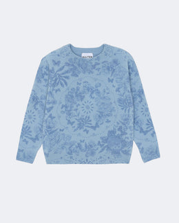 Pull en cachemire bleu pour enfant - Kujten packshot