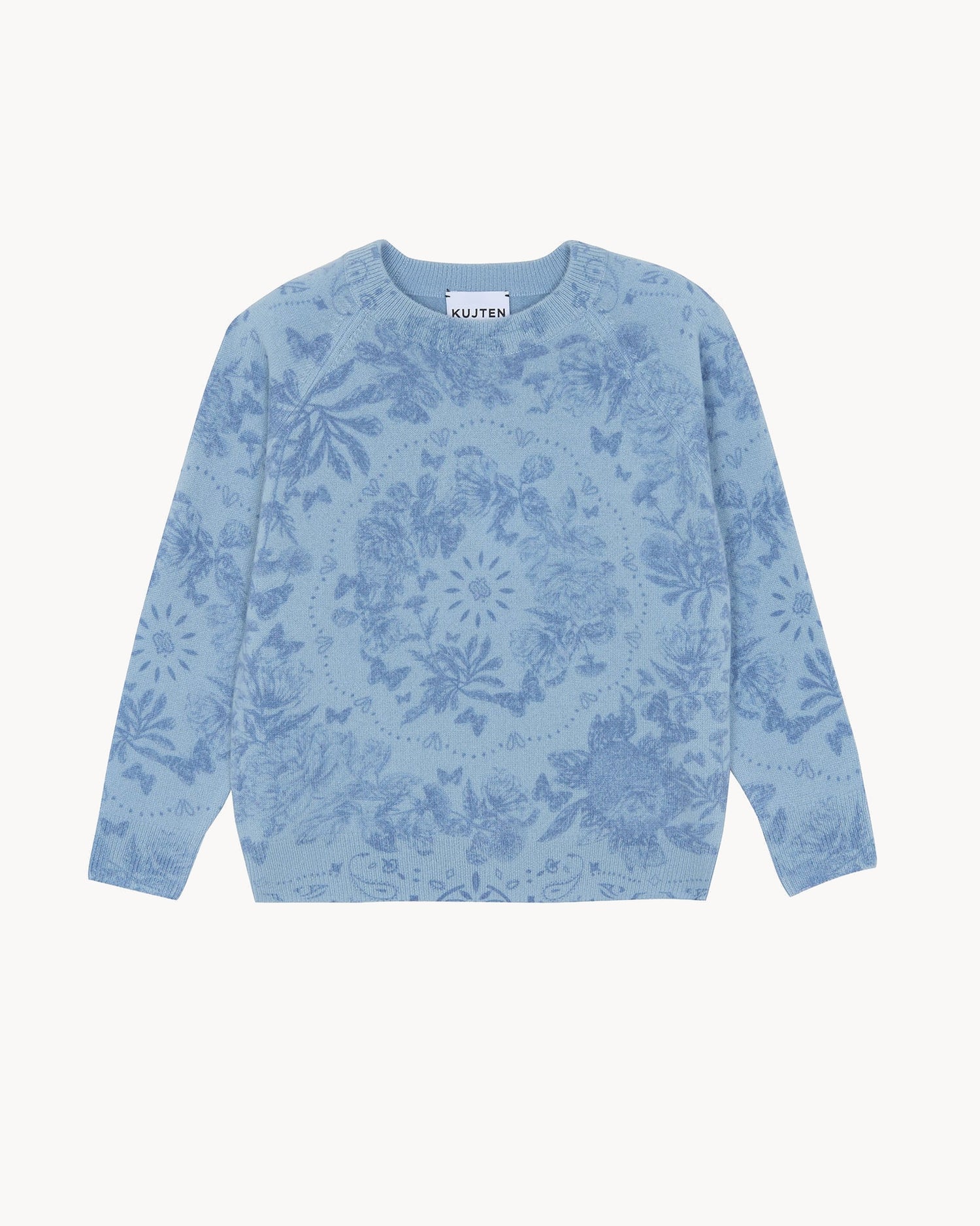 Pull en cachemire bleu pour enfant - Kujten packshot