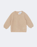 Pull en cachemire beige pour enfant - Kujten packshot