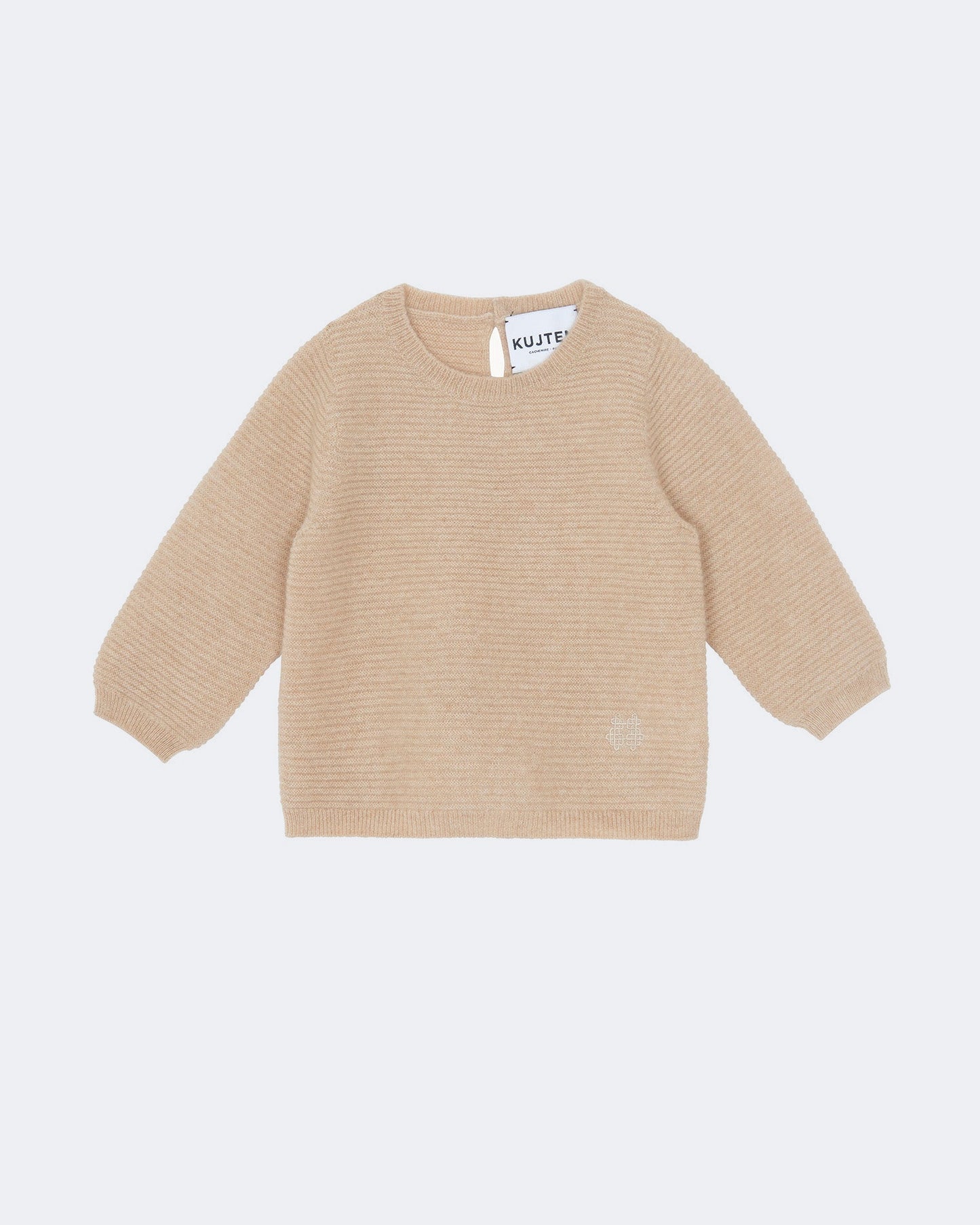Pull en cachemire beige pour enfant - Kujten packshot