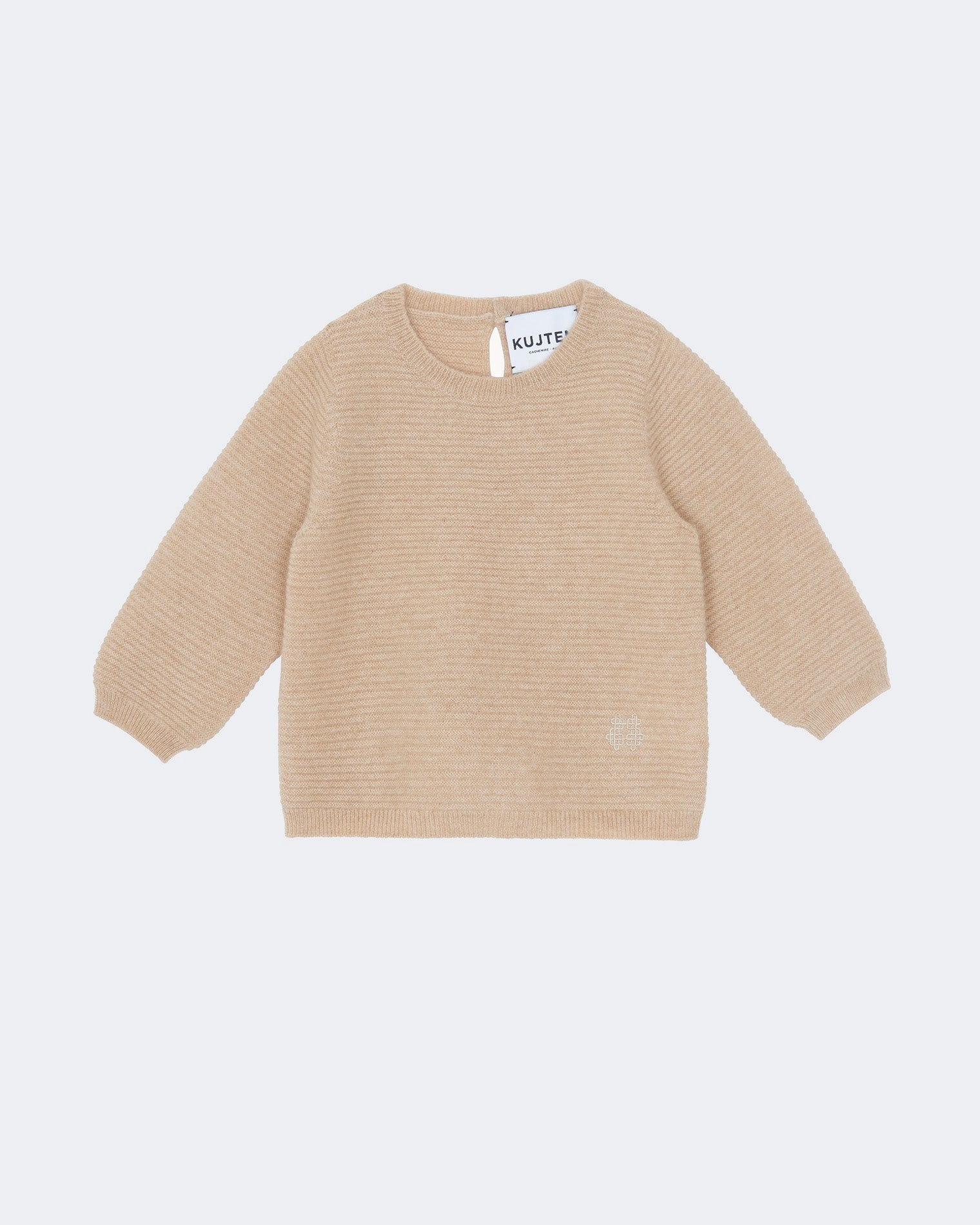 Pull en cachemire beige pour enfant - Kujten packshot