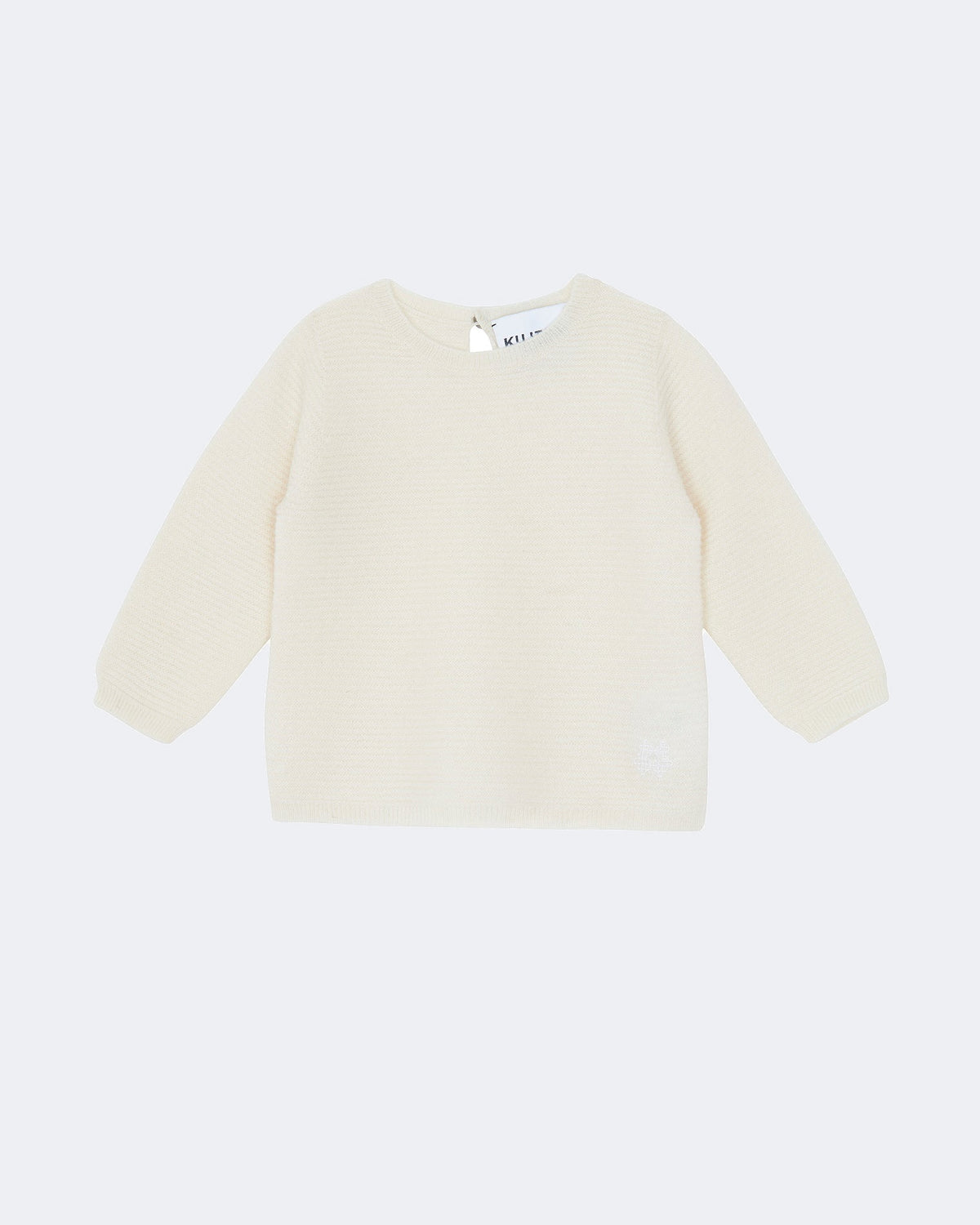 Pull en cachemire blanc pour enfant - Kujten packshot