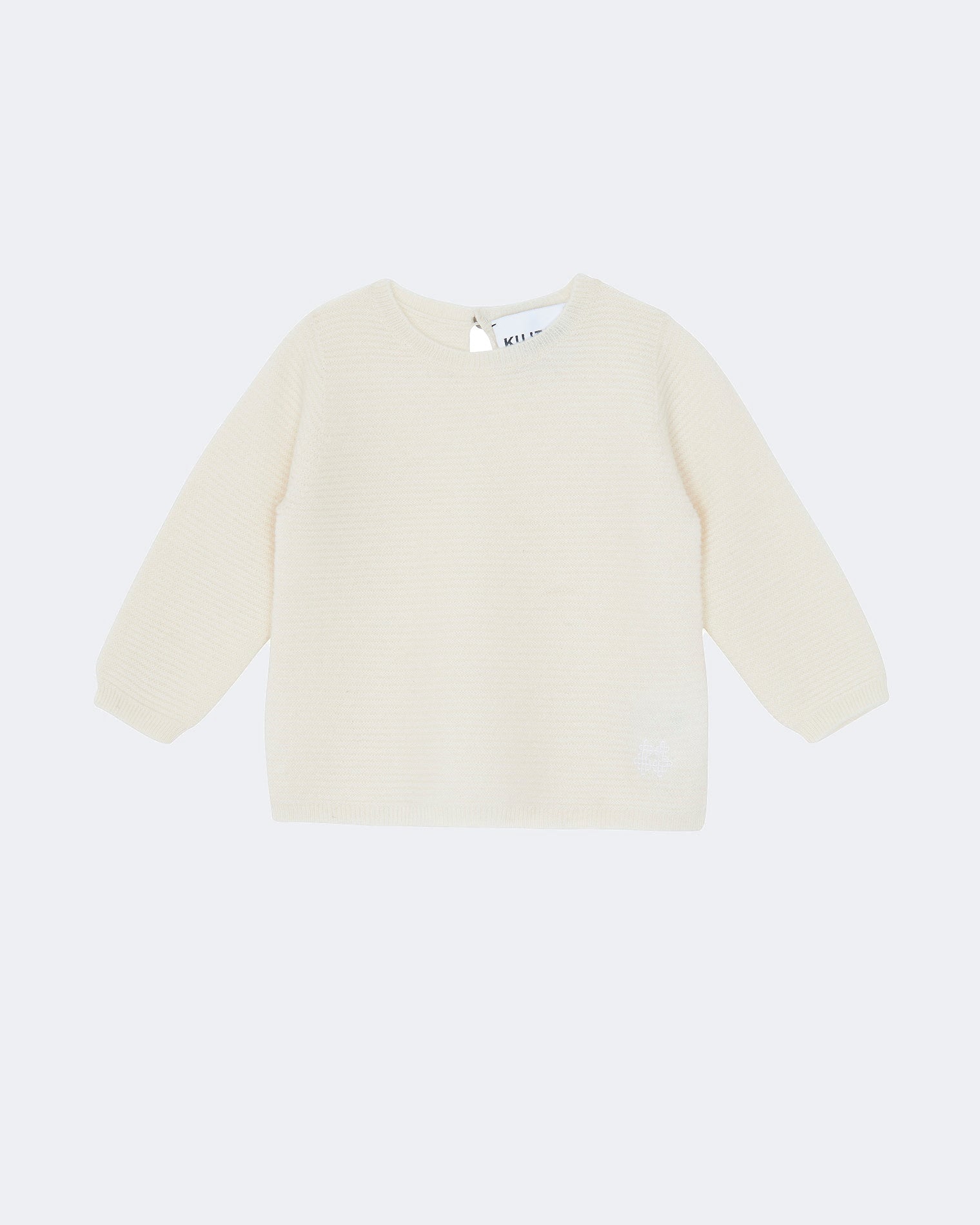 Pull en cachemire blanc pour enfant - Kujten packshot