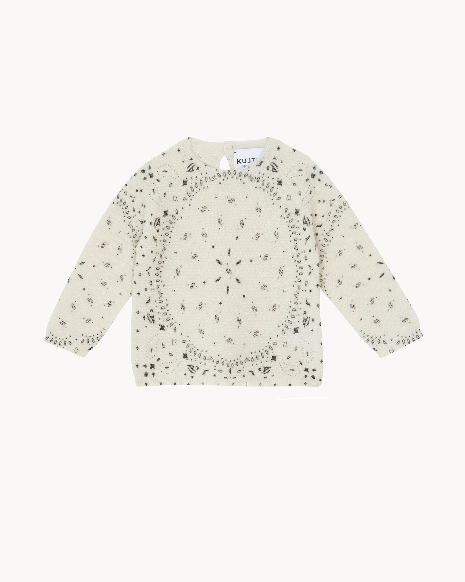 Pull en cachemire blanc pour enfant - Kujten packshot