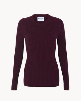 Pull bibi droit bordeaux - Kujten packshot