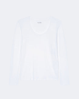 Top en lin blanc pour femme - Kujten packshot
