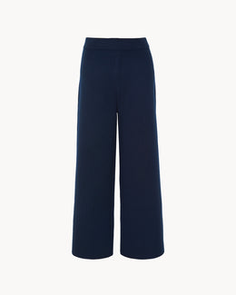 Pantalon en cachemire bleu pour femme - Kujten packshot