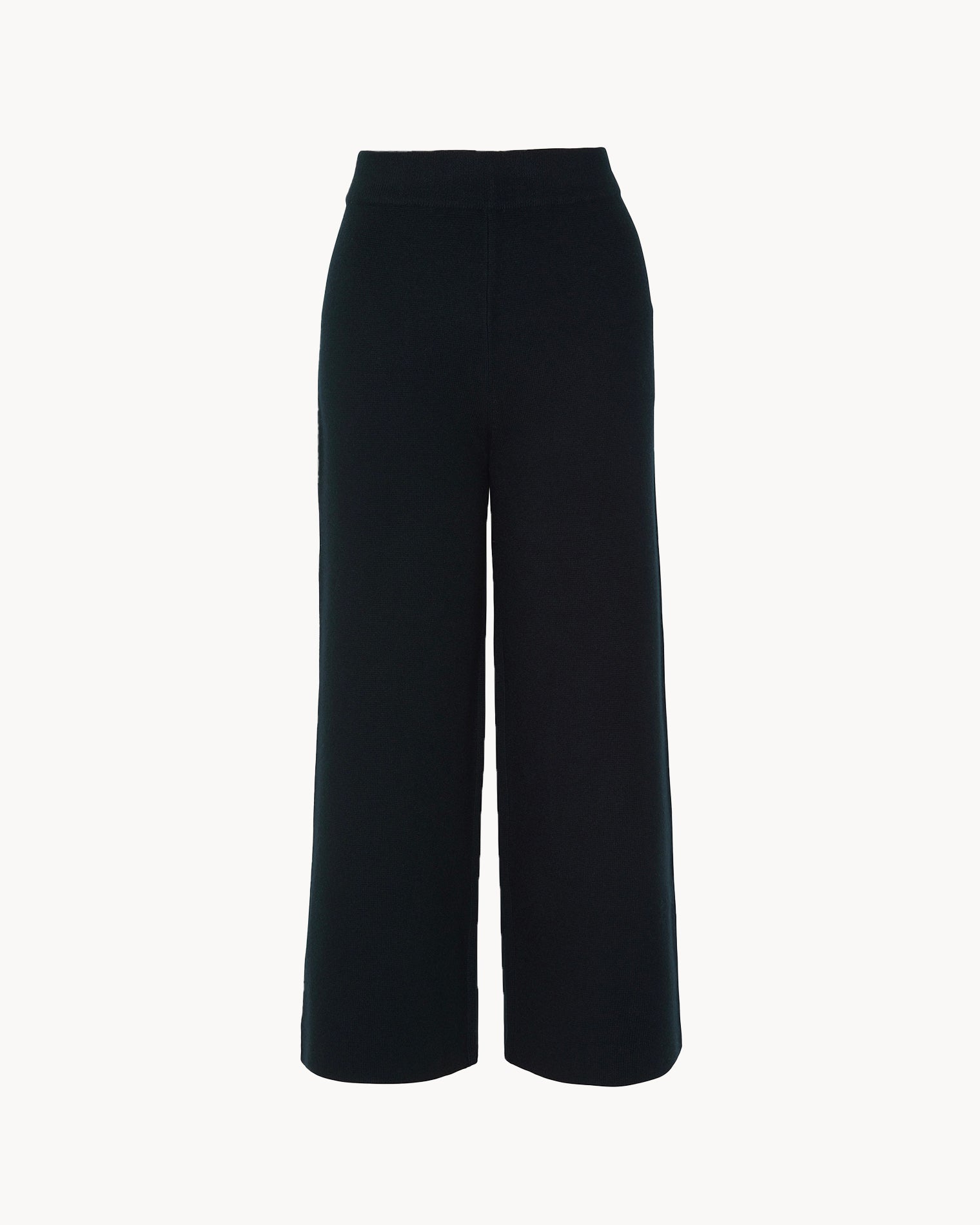 Pantalon en cachemire noir pour femme - Kujten packshot