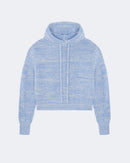 Pull en cachemire bleu et blanc pour femme - Kujten packshot