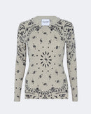 Pull en cachemire blanc beige pour femme - Kujten packshot