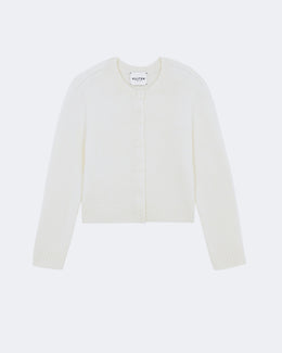 Gilet en cachemire blanc pour femme - Kujten packshot