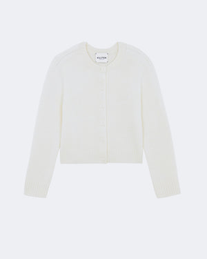 Gilet en cachemire blanc pour femme - Kujten packshot