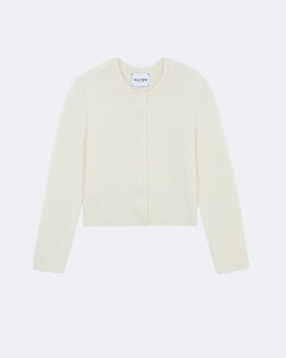 Gilet en cachemire blanc pour femme - Kujten packshot
