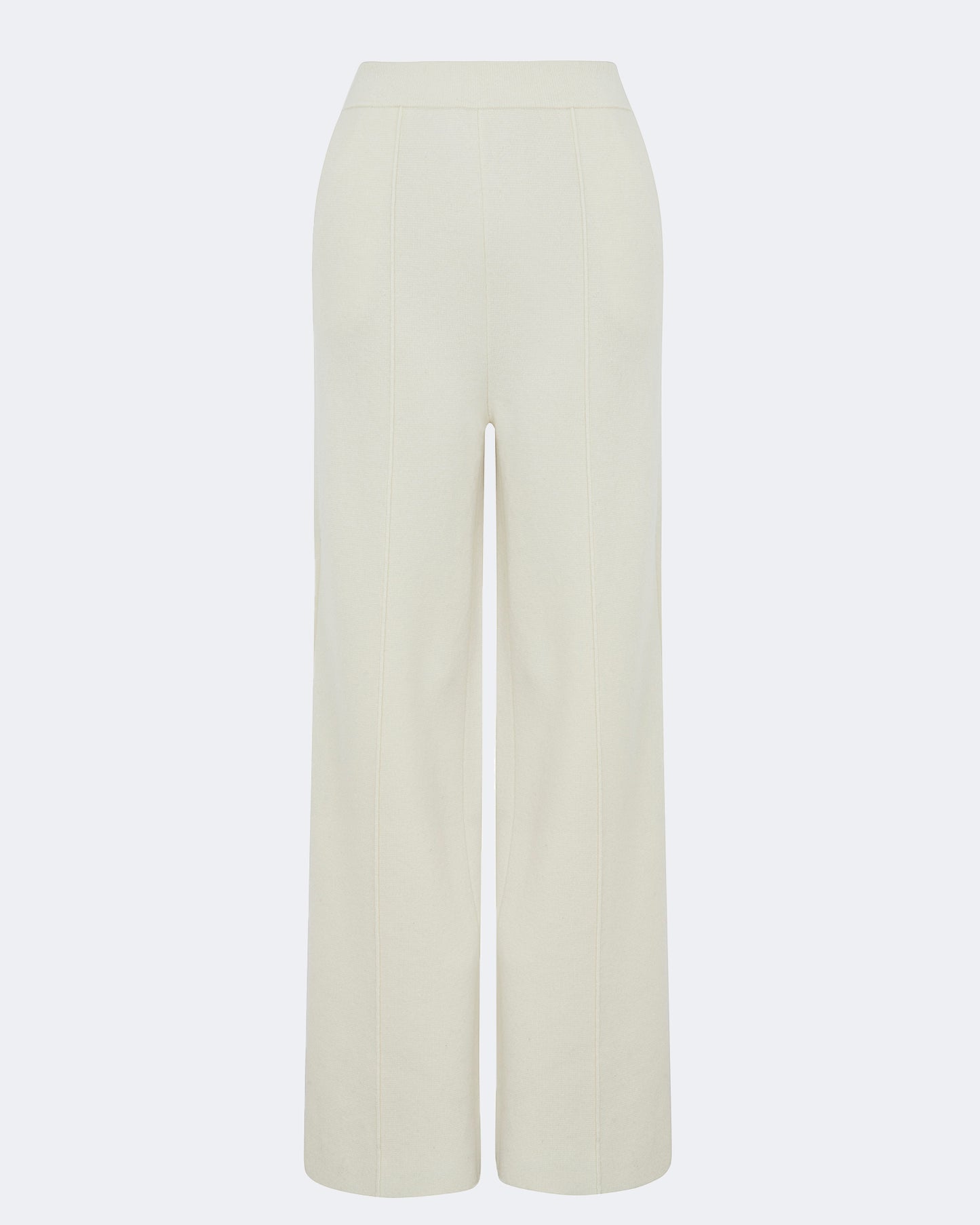 Pantalon en cachemire blanc pour femme - Kujten packshot