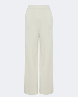 Pantalon en cachemire blanc pour femme - Kujten packshot