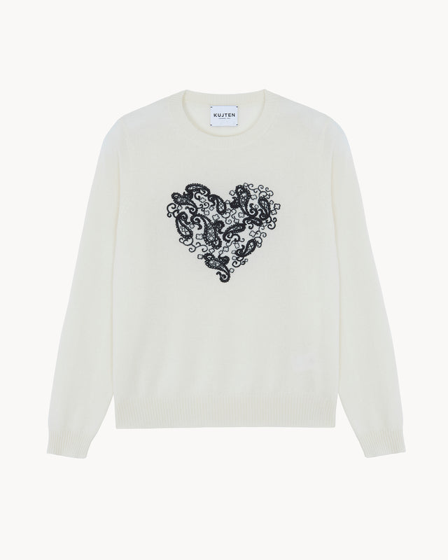 Pull Bandamour blanc - Image principale