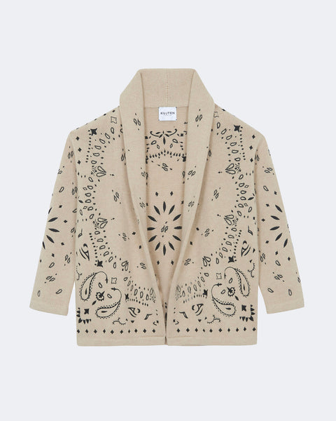 Cardigan Cody Bandana Organic Beige - Image 4