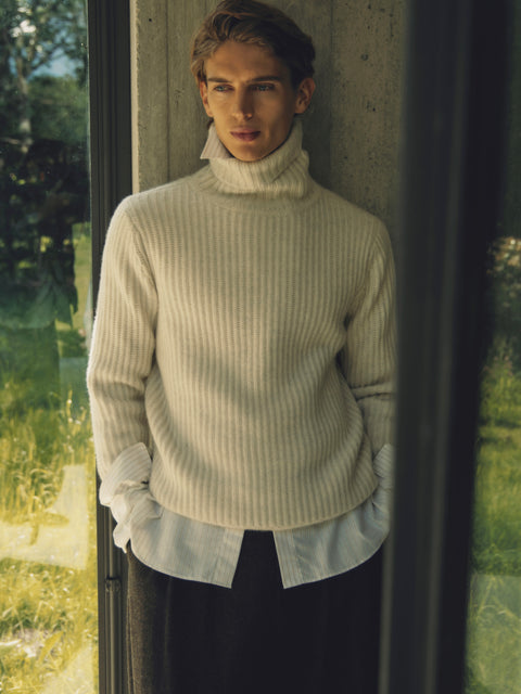 Sweater Antho Ribs heathered ivory - Image 2