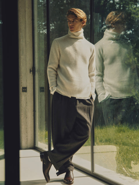 Sweater Antho Ribs heathered ivory - Image 3