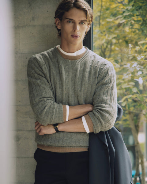 Sweater Tomi Cable dark khaki - Image 2