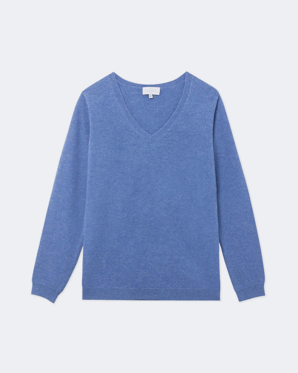 Pull en cachemire bleu pour femme - Kujten packshot