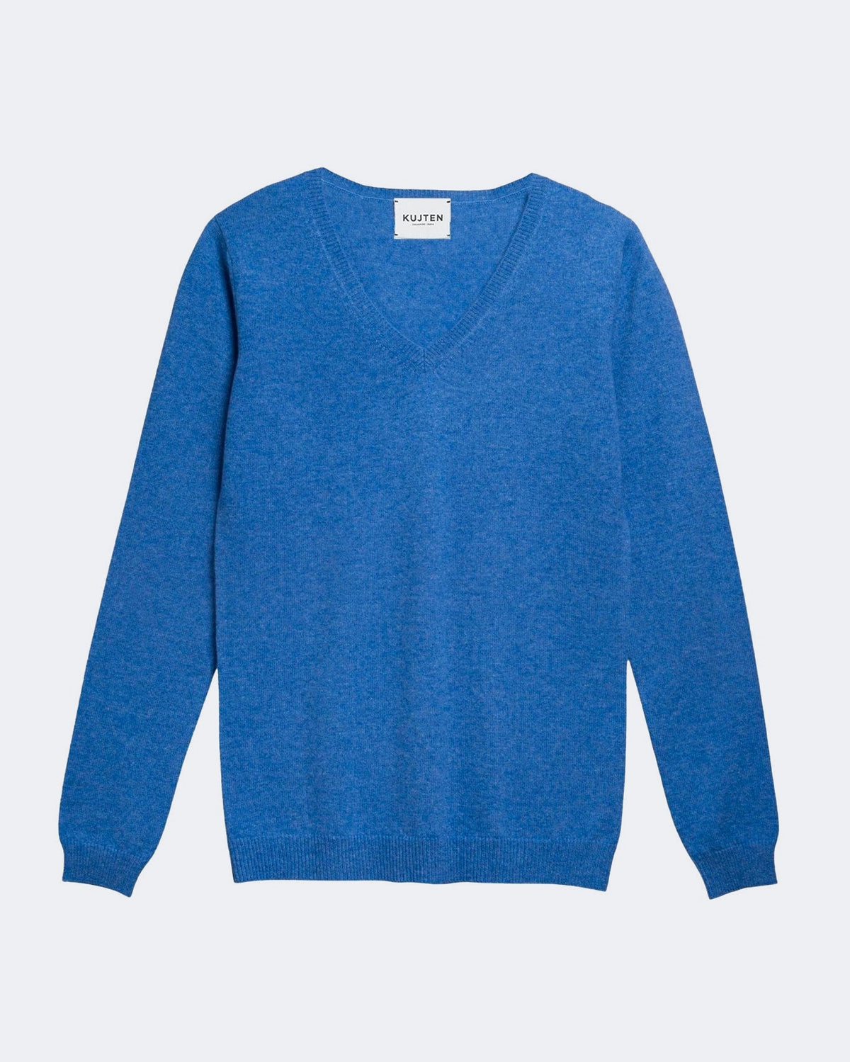 Pull en cachemire bleu pour femme - Kujten packshot