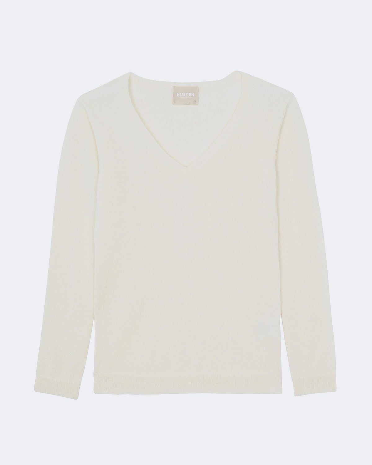 Pull en cachemire blanc pour femme - Kujten packshot