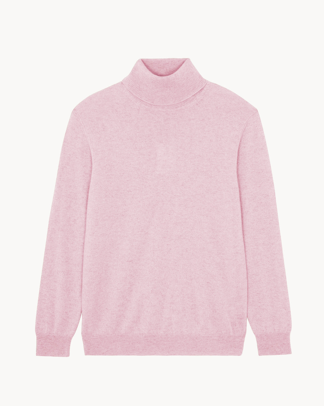 Pull Cachemire Femme Col Roulé Rose | Kujten Cachemire