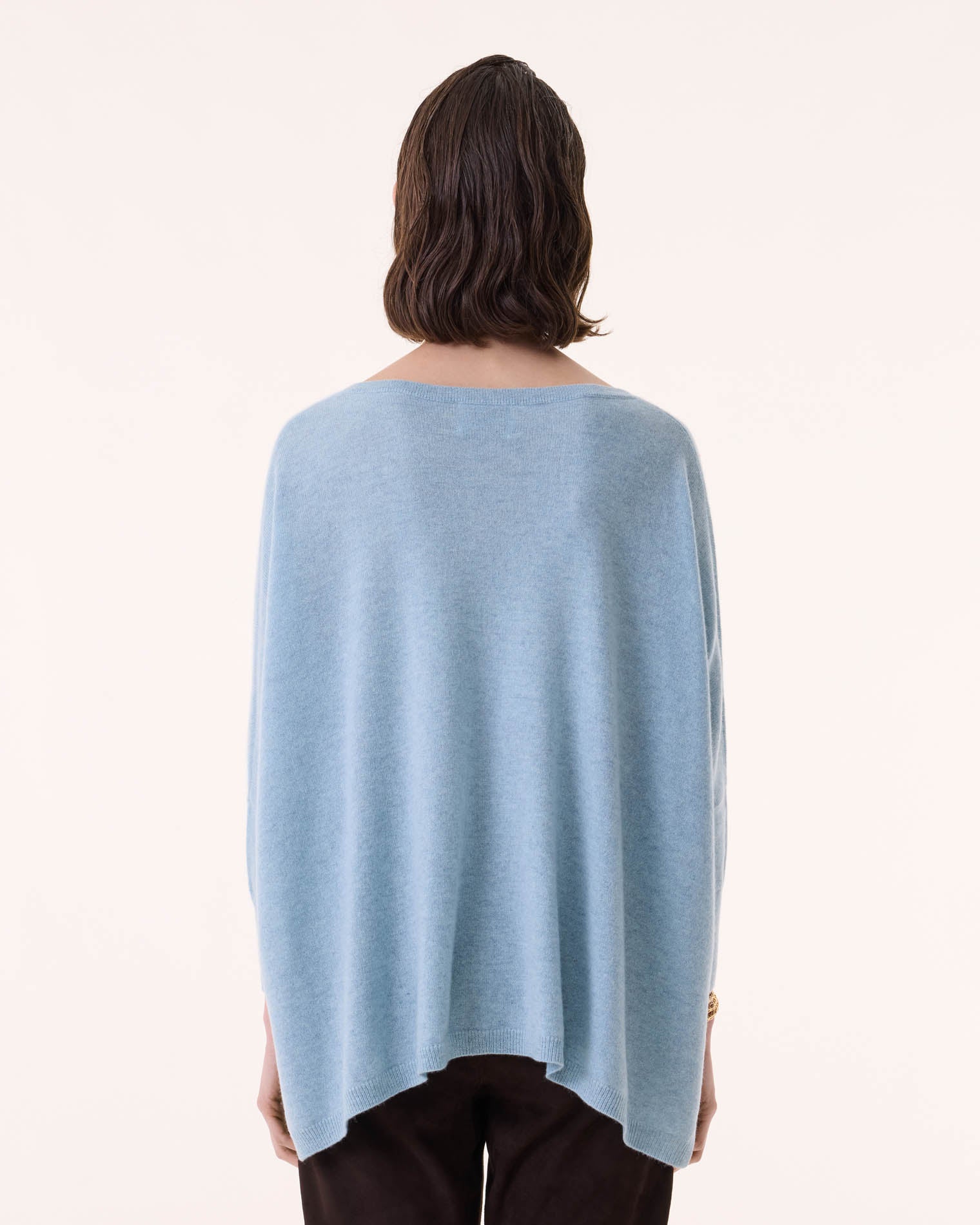 Pull minie tricotage jersey déjaugé bleu - Kujten