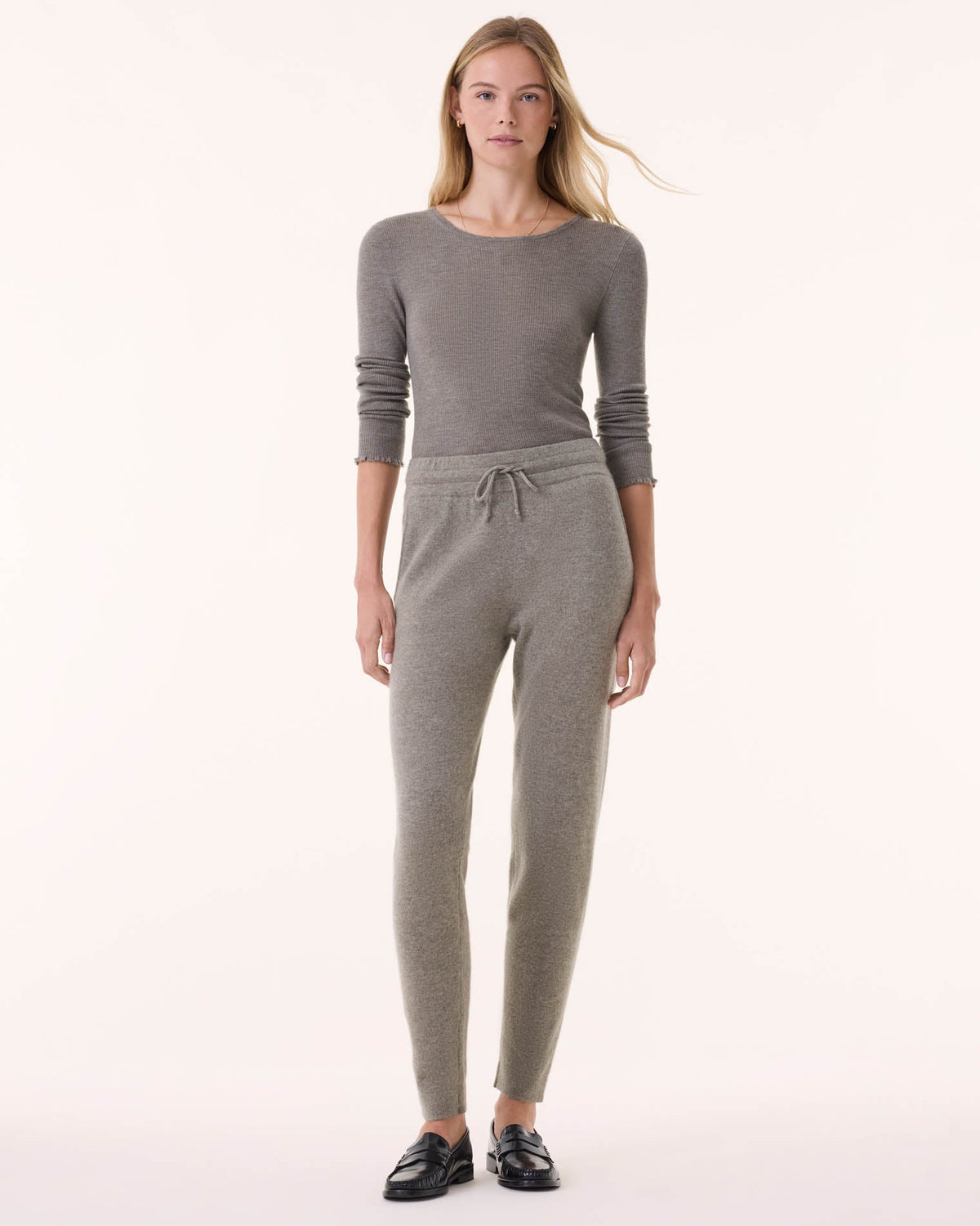 Jogging joggy 2 tricotage jersey kaki - Kujten