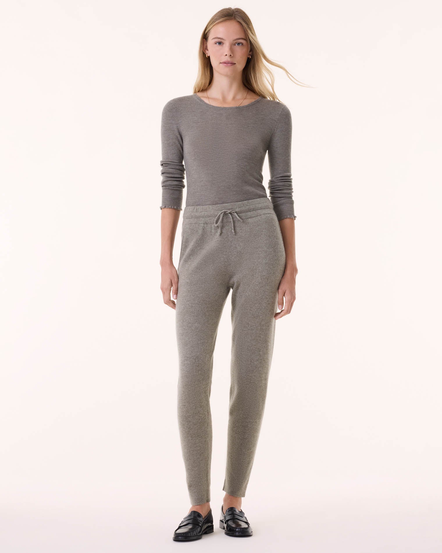 Jogging joggy 2 tricotage jersey kaki - Kujten