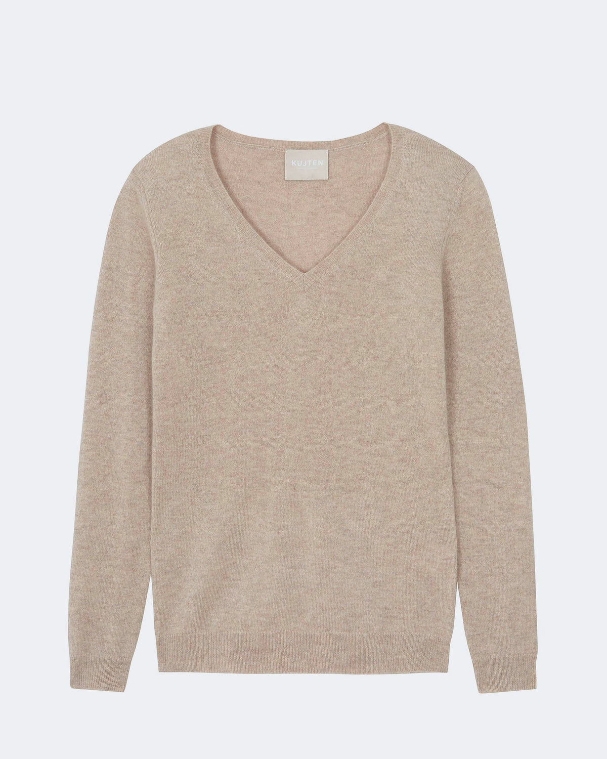 Pull en cachemire beige pour femme - Kujten packshot