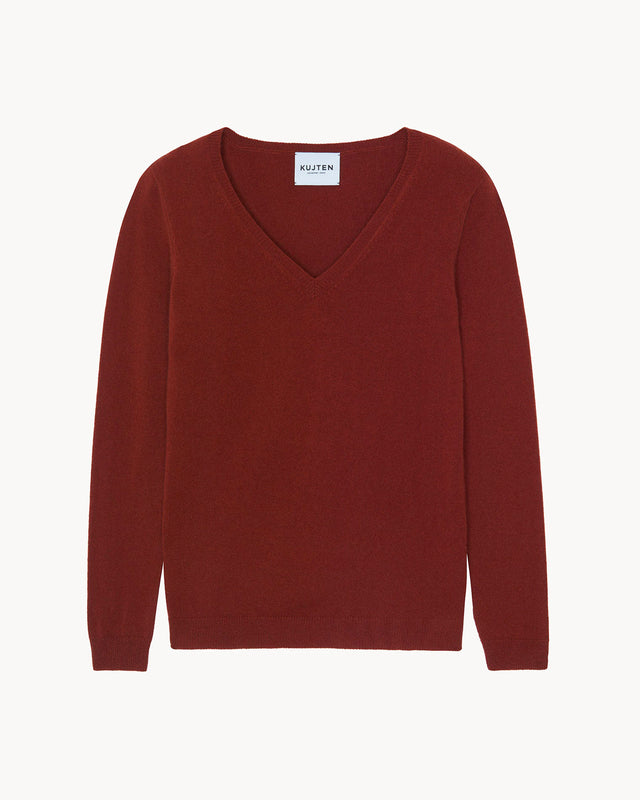 Sweater Vicky earth burgundy - Image principale