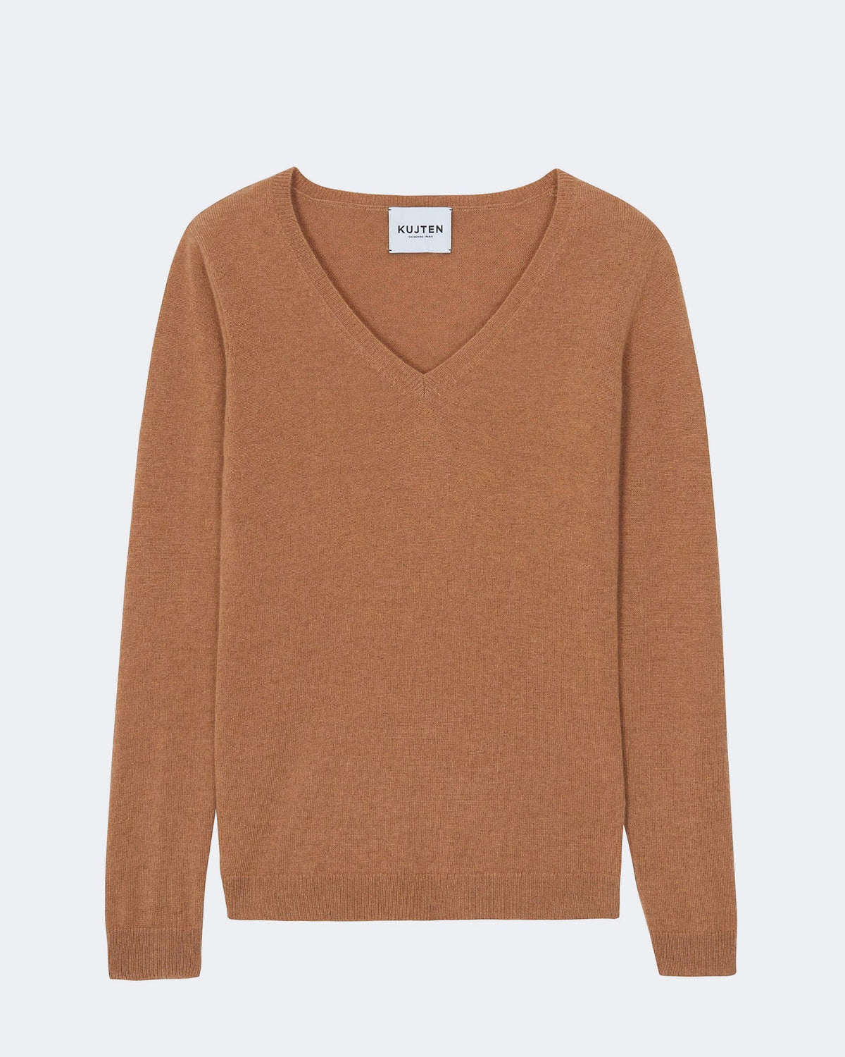 Pull en cachemire camel pour femme - Kujten packshot