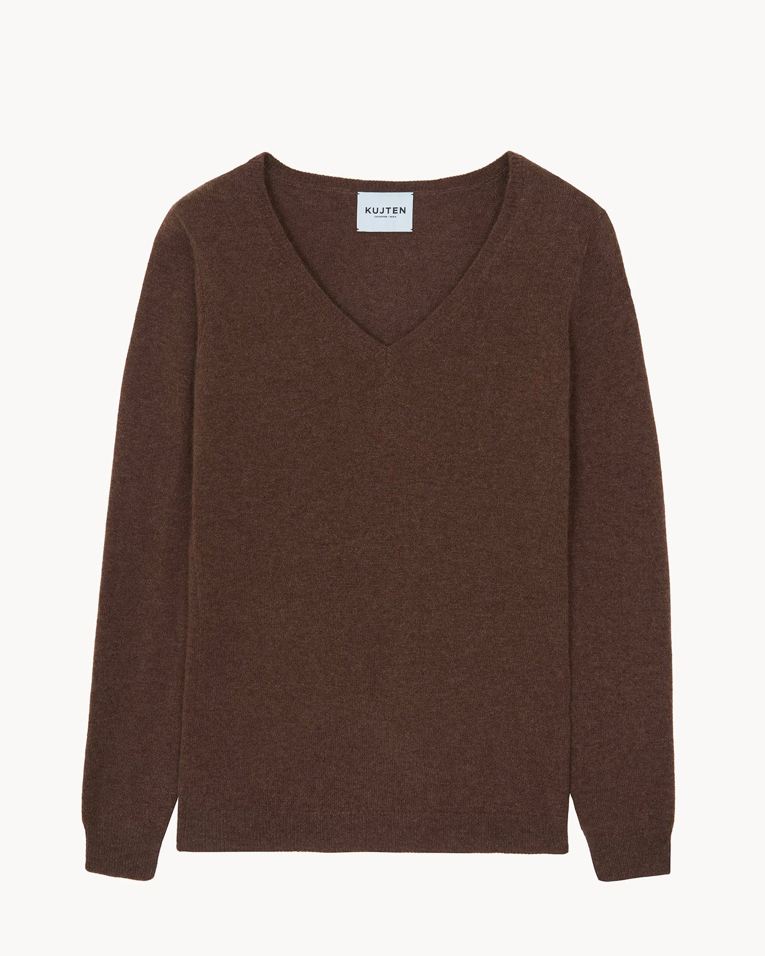 Pull en cachemire marron pour femme - Kujten packshot