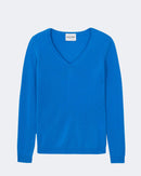 Pull en cachemire bleu pour femme - Kujten packshot