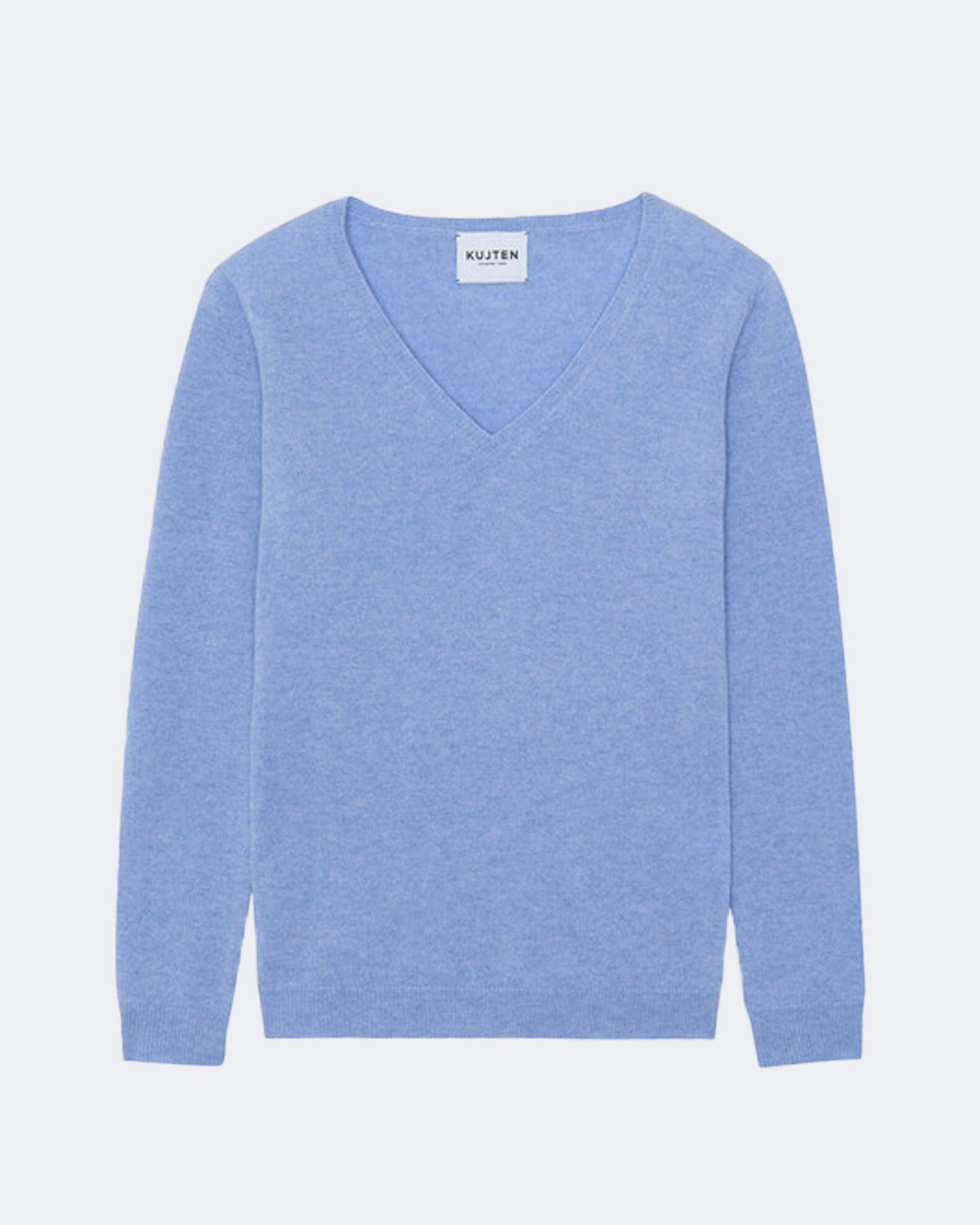 Pull en cachemire bleu pour femme - Kujten packshot