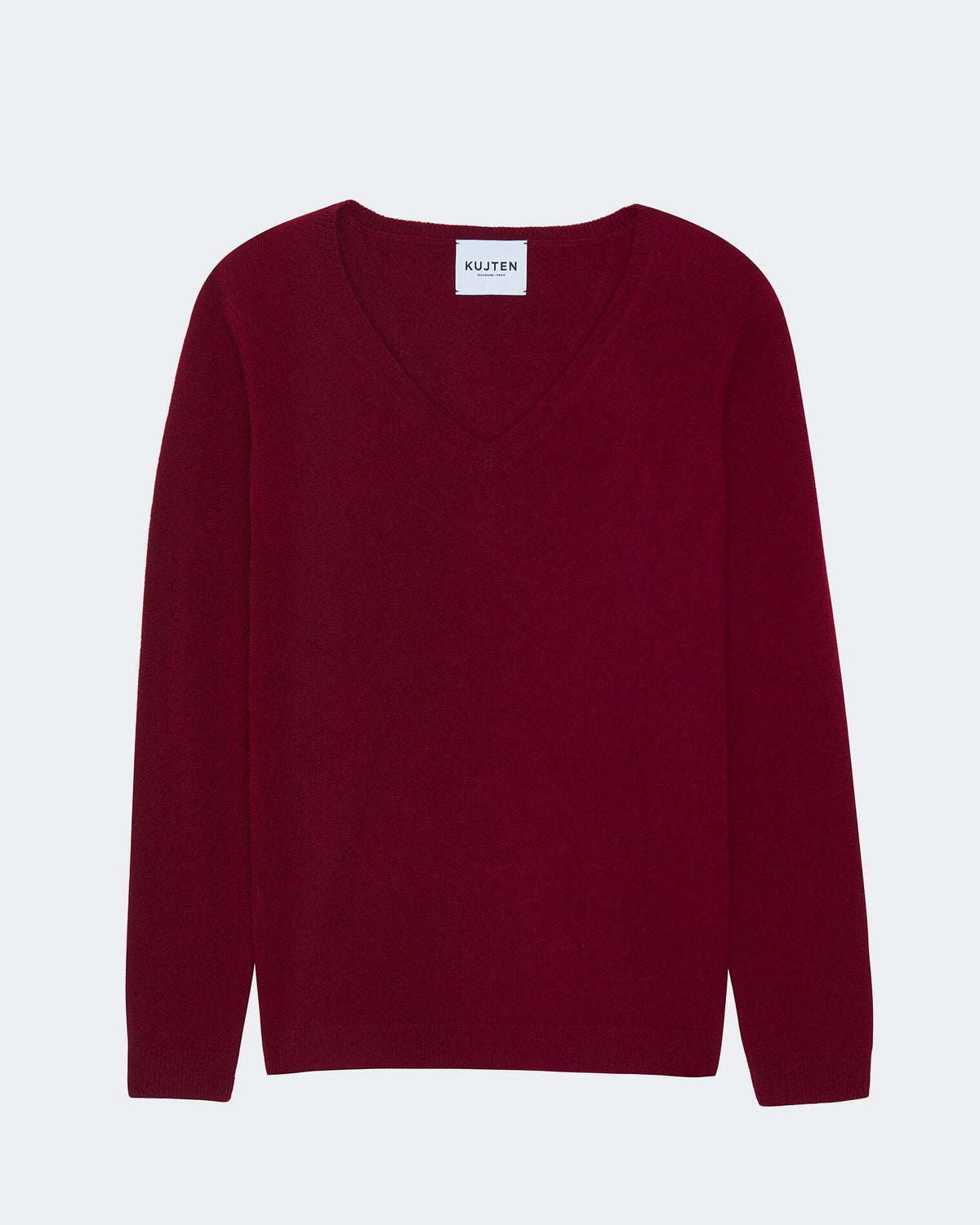 Pull en cachemire bordeaux pour femme - Kujten packshot