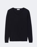 Pull en cachemire bleu pour femme - Kujten packshot