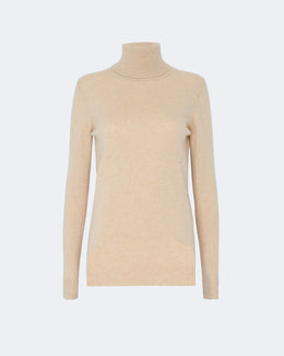 Pull en cachemire beige pour femme - Kujten packshot