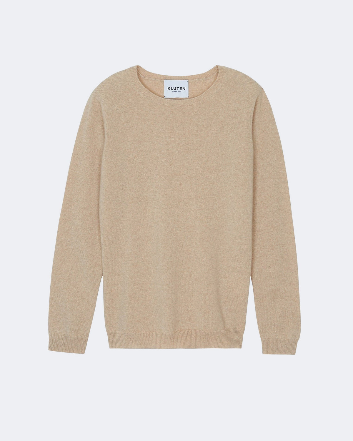 Pull en cachemire beige pour femme - Kujten packshot