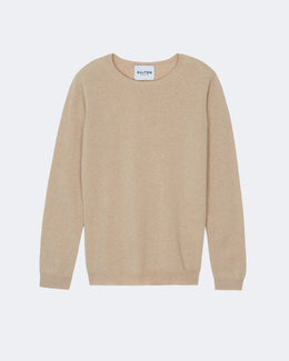 Pull en cachemire beige pour femme - Kujten packshot