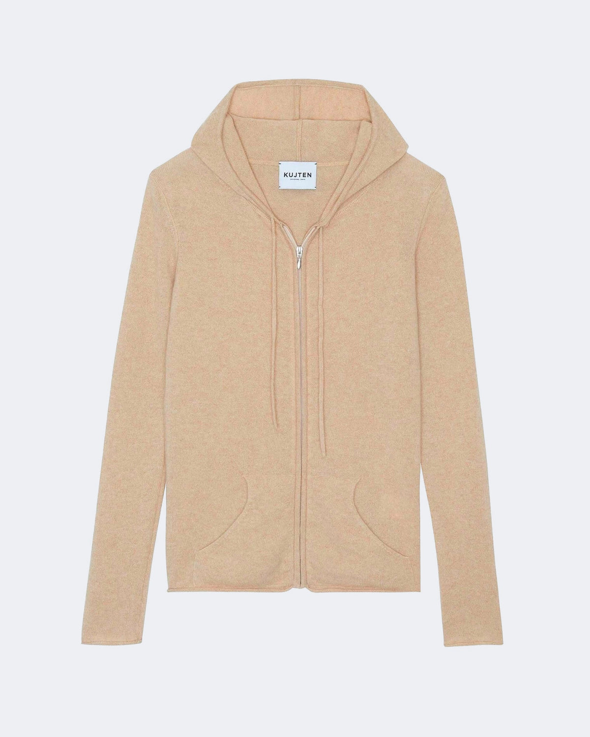 Gilet en cachemire beige pour femme - Kujten packshot