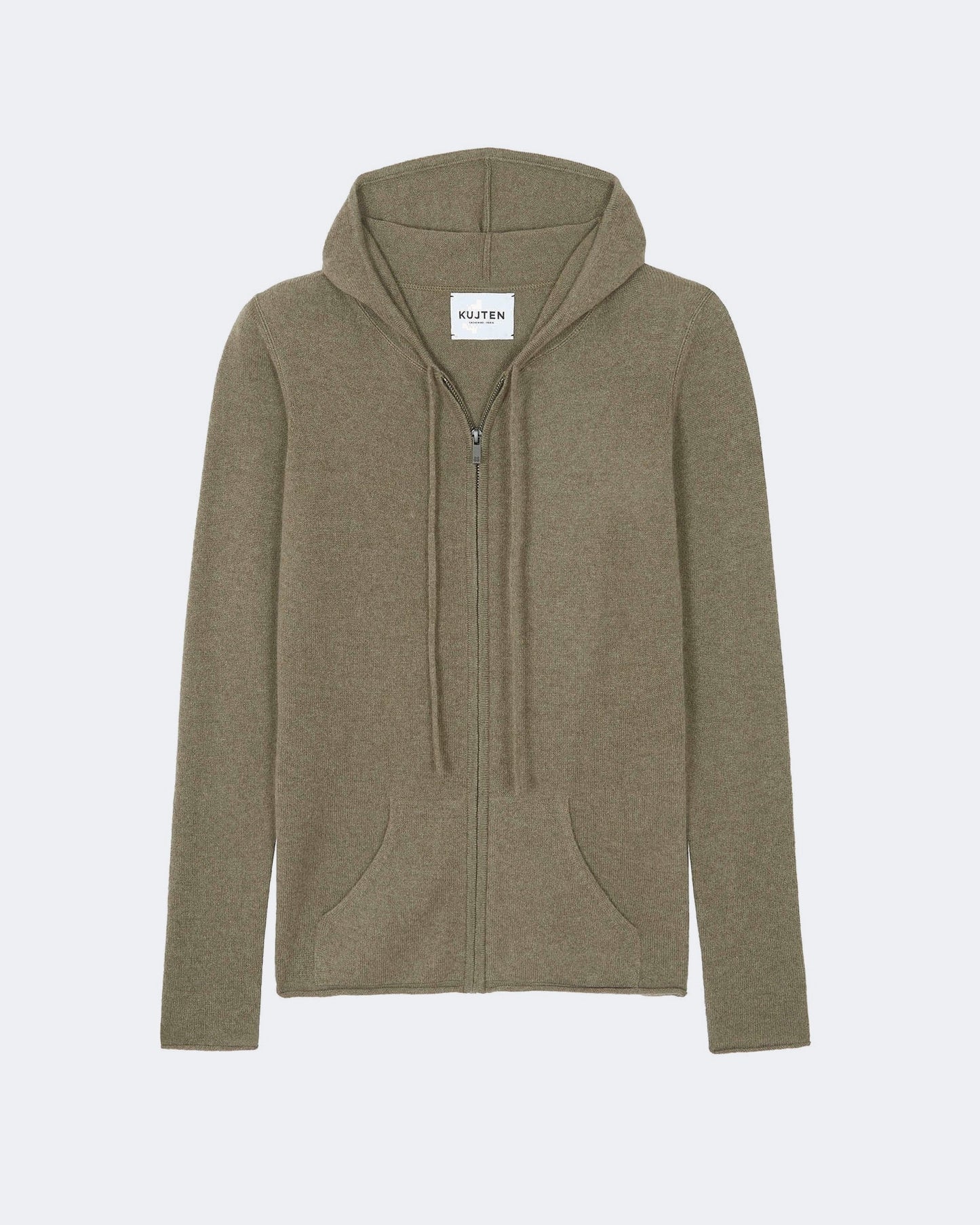 Gilet en cachemire kaki pour femme - Kujten packshot