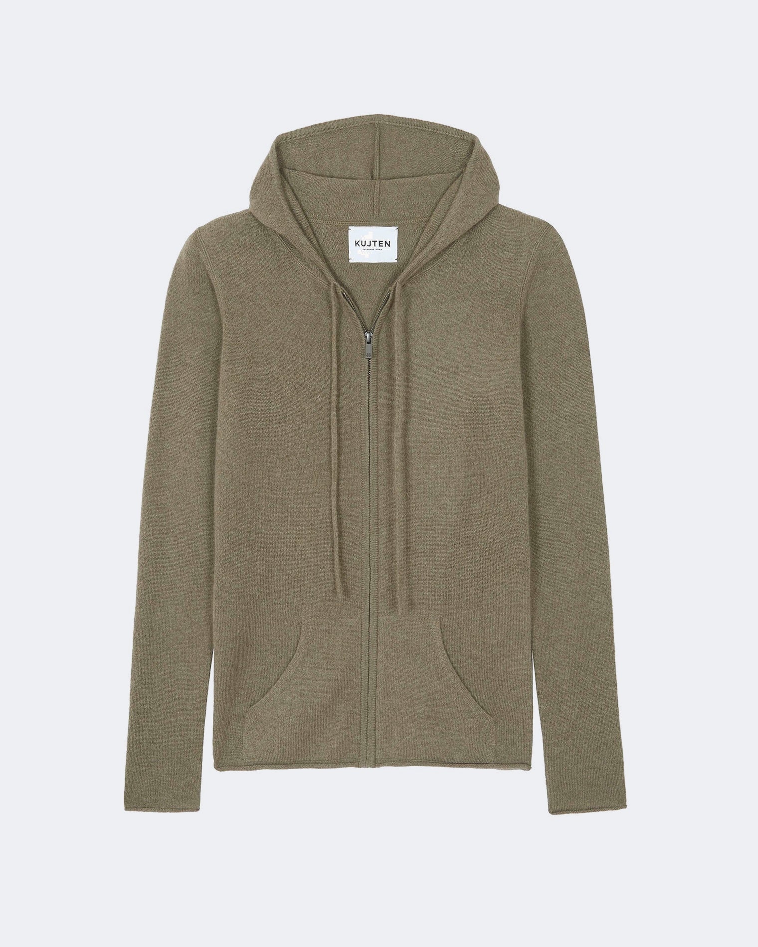 Gilet en cachemire kaki pour femme - Kujten packshot