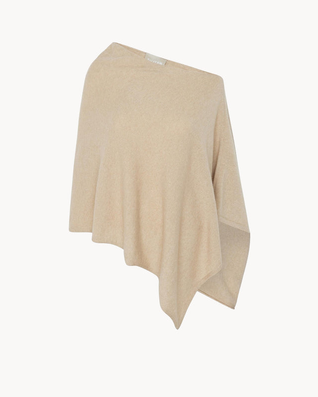 Poncho Dalia beige organic - Image principale