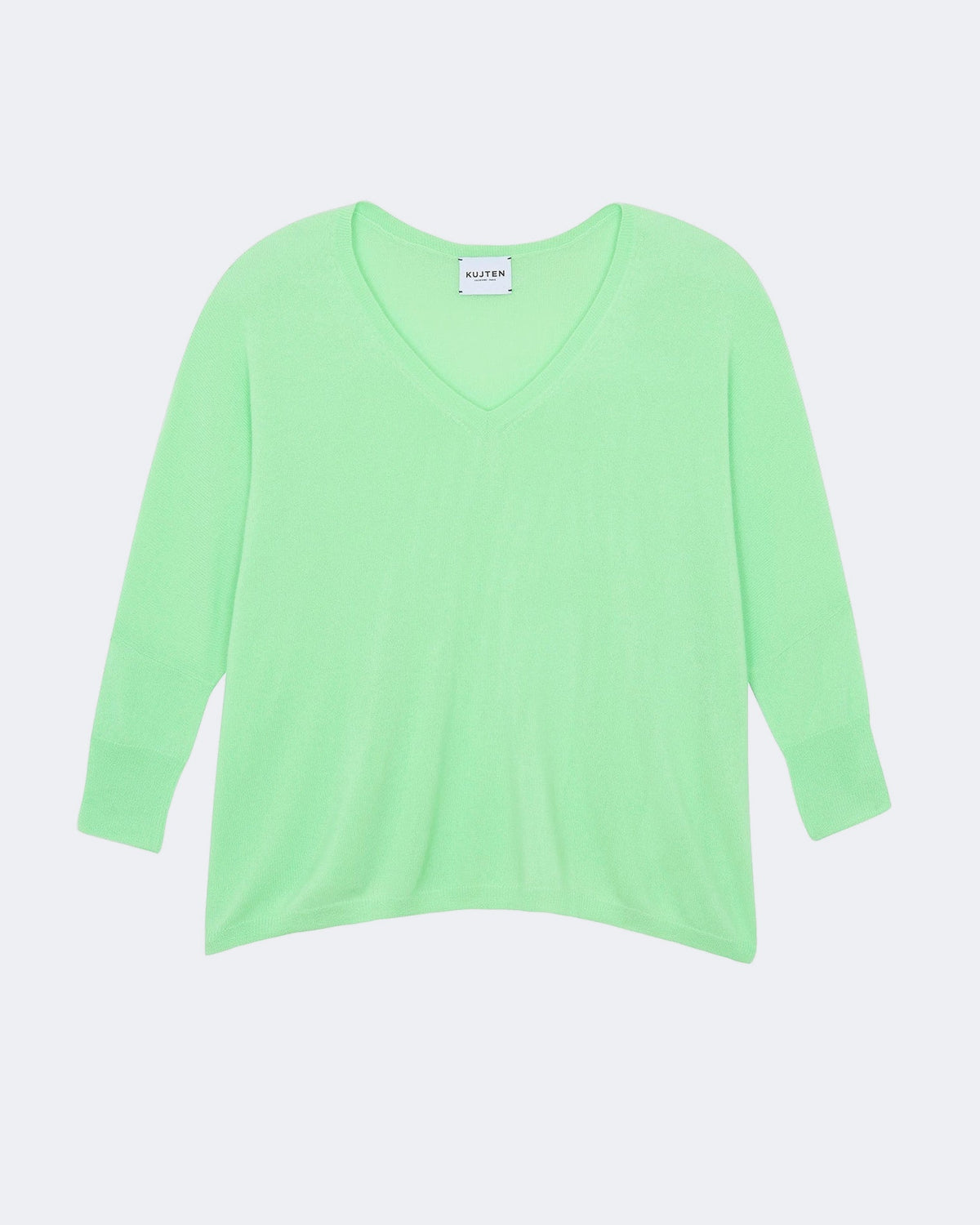 Pull en cachemire vert pour femme - Kujten packshot