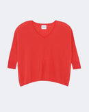 Pull en cachemire orange, rose et rouge pour femme - Kujten packshot